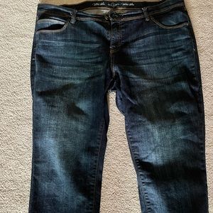 Jeans and dark navy blue pants